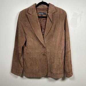 VTG R Wear Rampage Brown Suede Leather Jacket Women's Size Large Western Coat